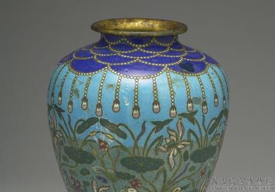 图片[2]-Copper jar with lotus-pond decoration in cloisonne enamels, Qing dynasty (1644-1911)-China Archive